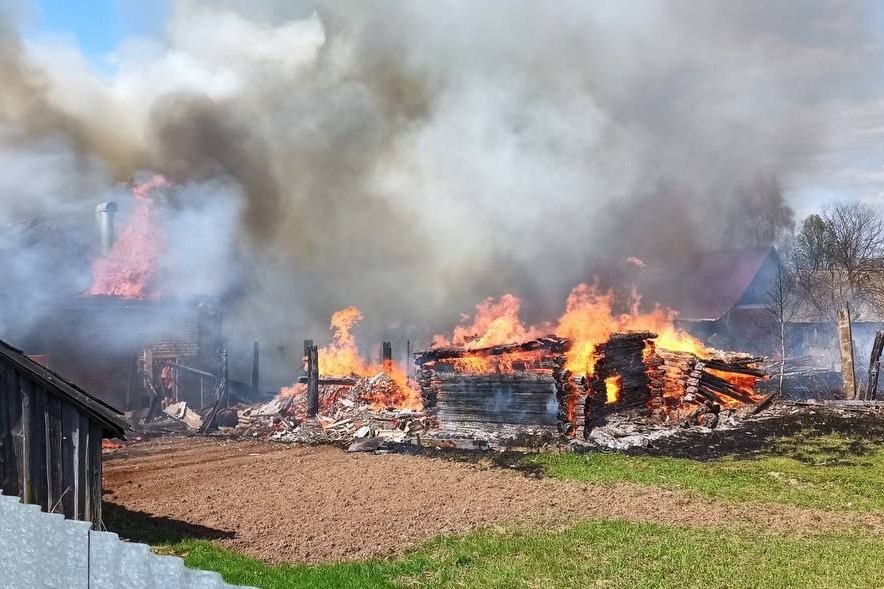 Два дома сгорели в селе Чернуха Арзамасского района - фото 1