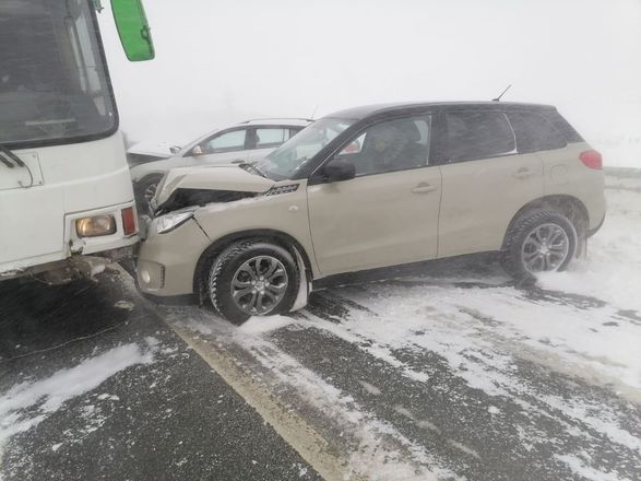 Женщина пострадала в массовом ДТП с автобусом в Нижегородской области - фото 1