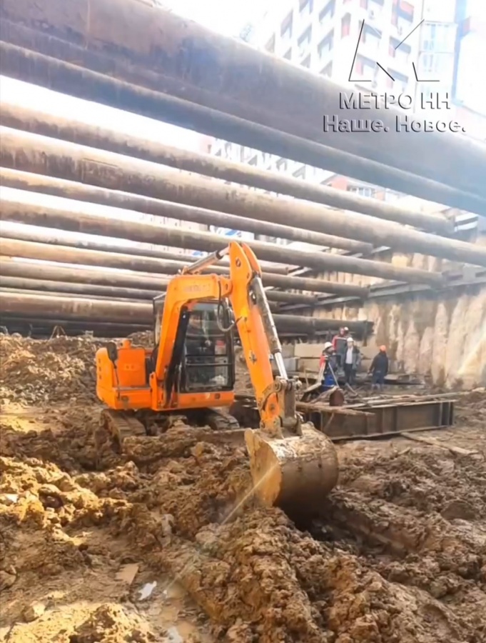 Котлован метро на улице Горького в Нижнем Новгороде готов на 75% - фото 1