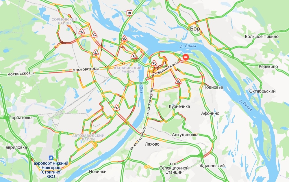 Нижегородцы застряли в восьмибалльных пробках вечером 24 апреля - фото 2