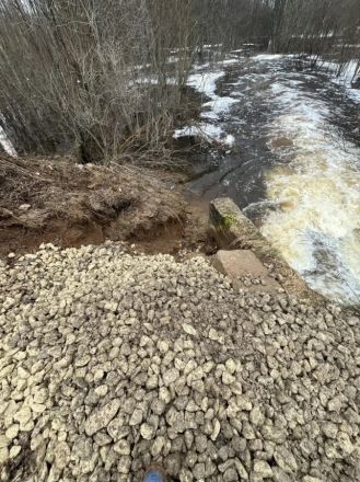 Водопропускная труба обрушилась в Шахунье из-за паводка - фото 1