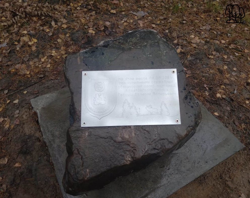 Мемориальная доска на месте гибели егеря появилась в Ардатовском районе - фото 1