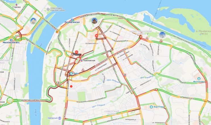 Восьмибалльные пробки сковали Нижний Новгород вечером 17 октября - фото 2