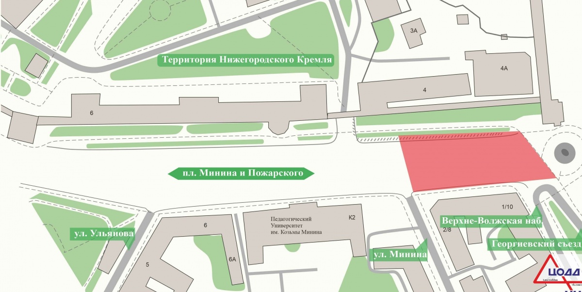 Главную площадь Нижнего Новгорода перекроют почти на три недели