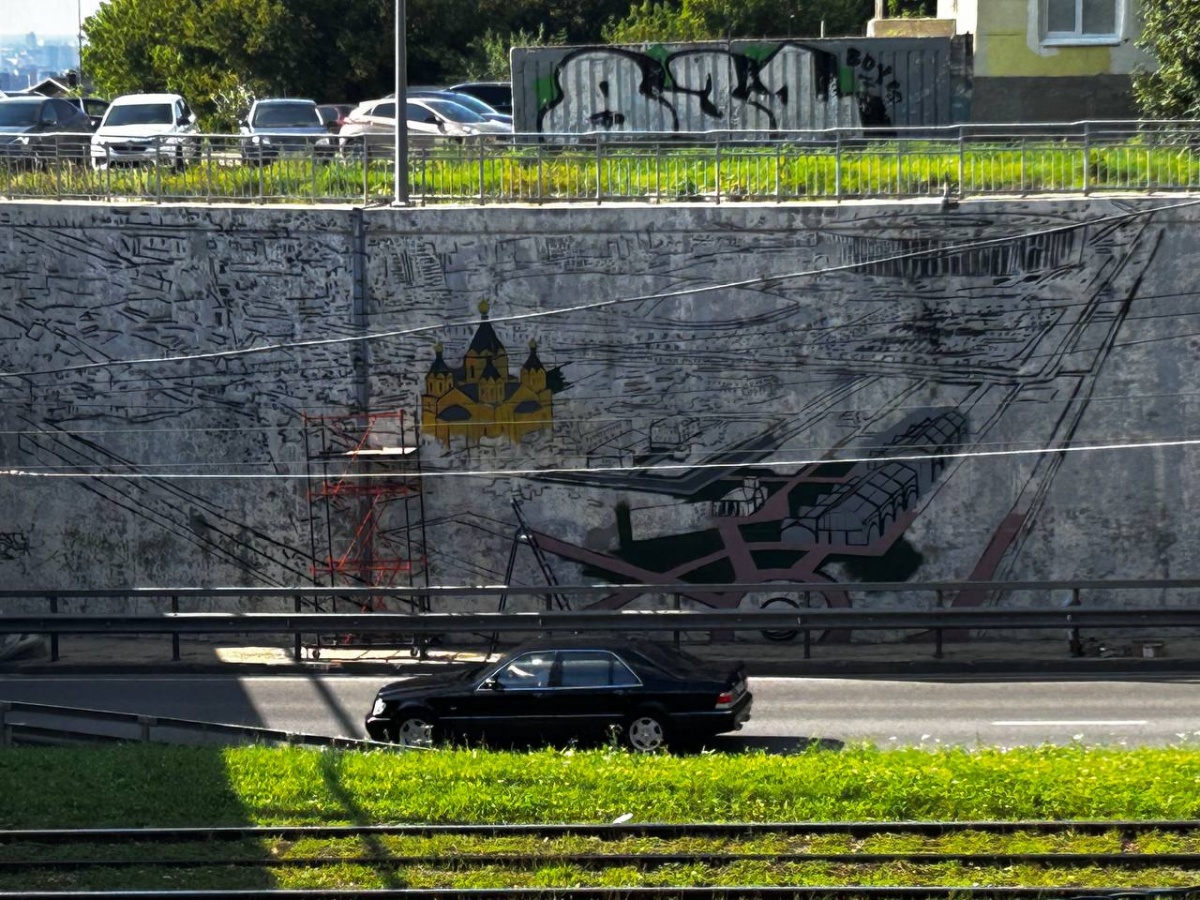 Граффити со спасателями МЧС на Окском съезде планируется завершить ко Дню Нижнего Новгорода - фото 3