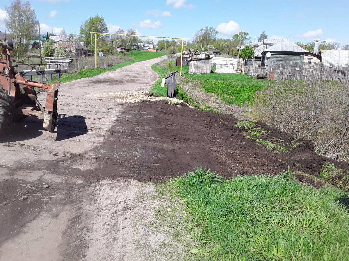 Поврежденный ливнем участок дороги восстановили в Шатковском районе - фото 1