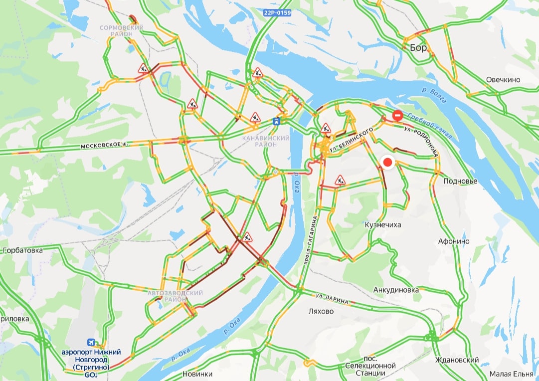 Нижегородцы застряли в гигантских пробках утром 16 апреля - фото 1