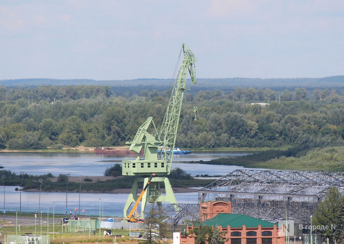 Установка портального крана завершается на нижегородской Стрелке - фото 1